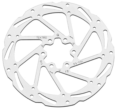 Тормозной диск Tektro TR160-52, 6 болтов, 160mm, толщина 1,8mm, Для 2-х поршневого суппорта