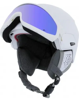 Горнолыжный шлем с визором Alpina Alto Q-Lite White Matt (Blue Revo)  от магазина Адреналин