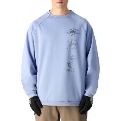 Толстовка 686 BONDED FLEECE CREW PURPLE IMPRESSION от магазина Адреналин