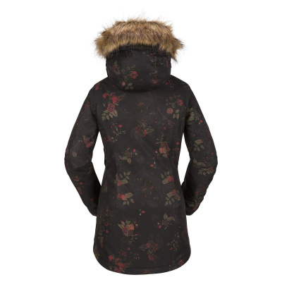 КУРТКА Ж VOLCOM MISSION INS JKT BLACK FLORAL PRINT (1)