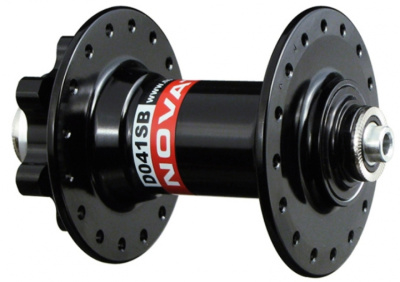 Втулка передняя NOVATEC D041SB, 32Н, под диск (6 болтов), 2 промподшипника, с эксц