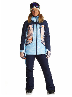 Куртка Ж ROXY WILDLIFE JK MANDARIN ORANGE_POP SNOW CRYST