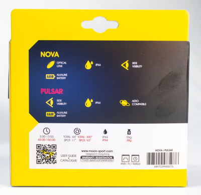 Фонари комплект Moon Nova и Pulsar (передний + задний)