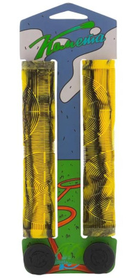 Грипсы для трюкового самоката Комета Омега черно-желтые